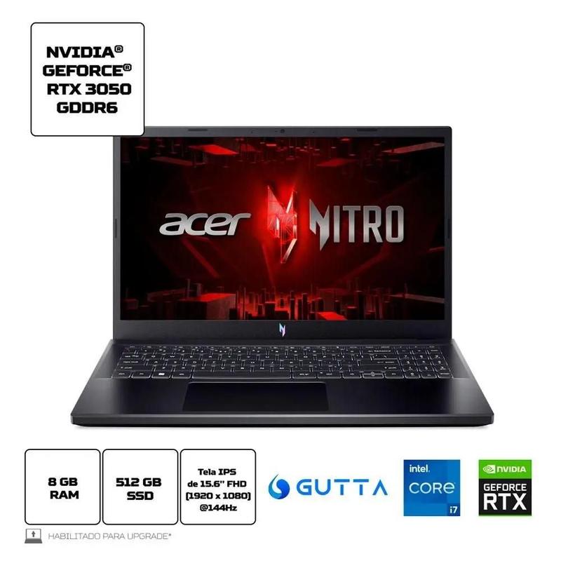 Notebook Acer Nitro V15 15,6 FHD, Intel Core i713620H, 8GB RAM